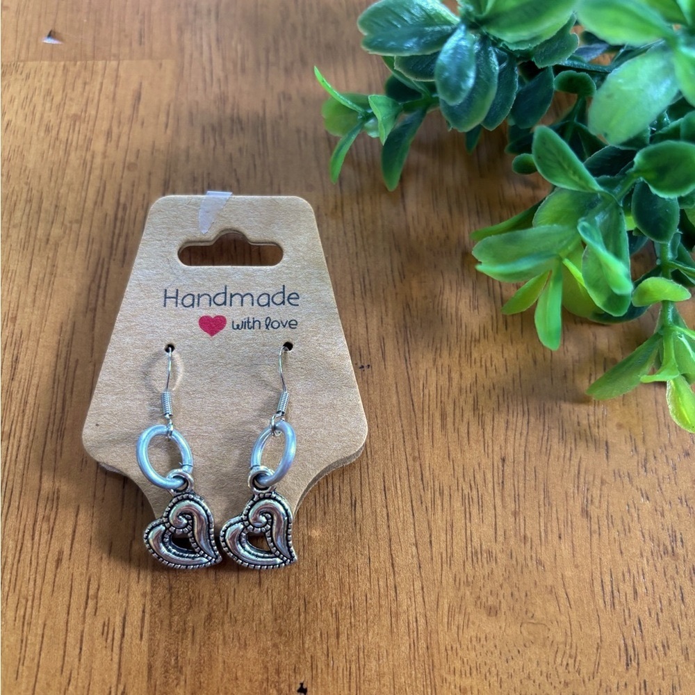 Handmade heart earrings
